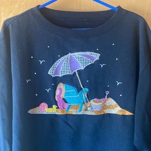 Beach theme sweatshirt